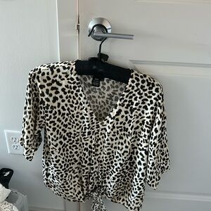 Karen Kane cheetah print blouse
